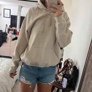 tan hoodie